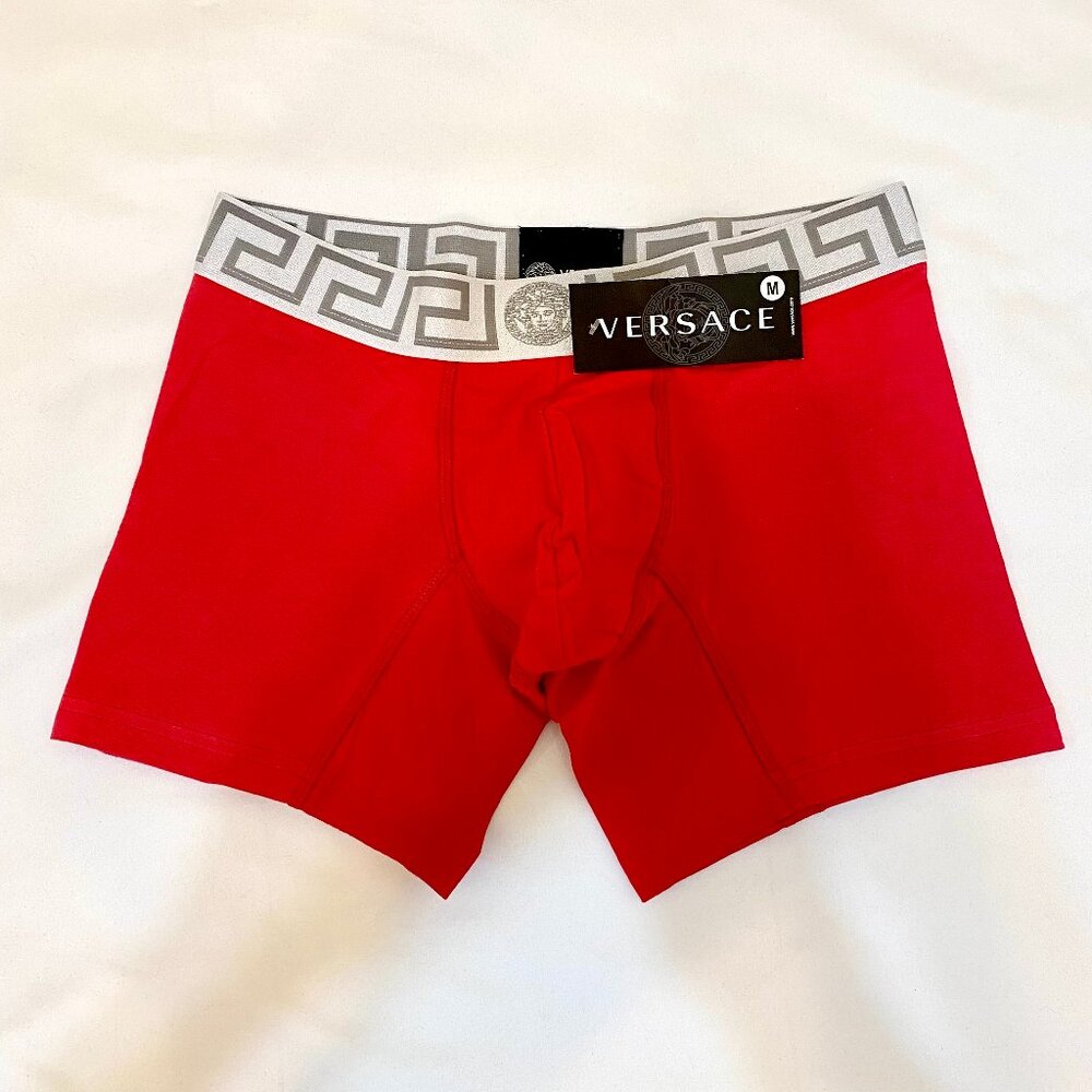 VERSACE BRAND NEW WITH TAGS TRUNKS UNDERWEAR RED COLOR SIZE MEDIUM